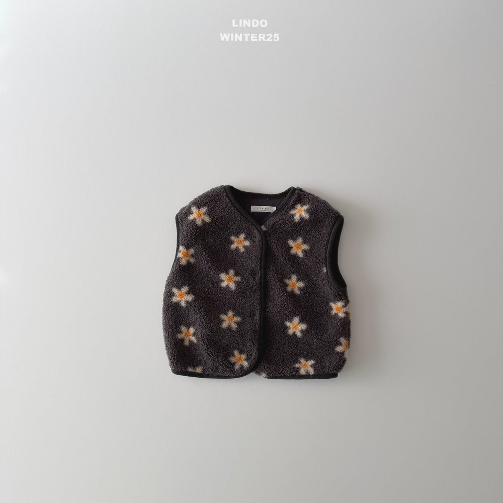 ［LINDO］Woody boa vest