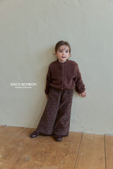 ［DISCO BONBON］Flower corduroy wide pants
