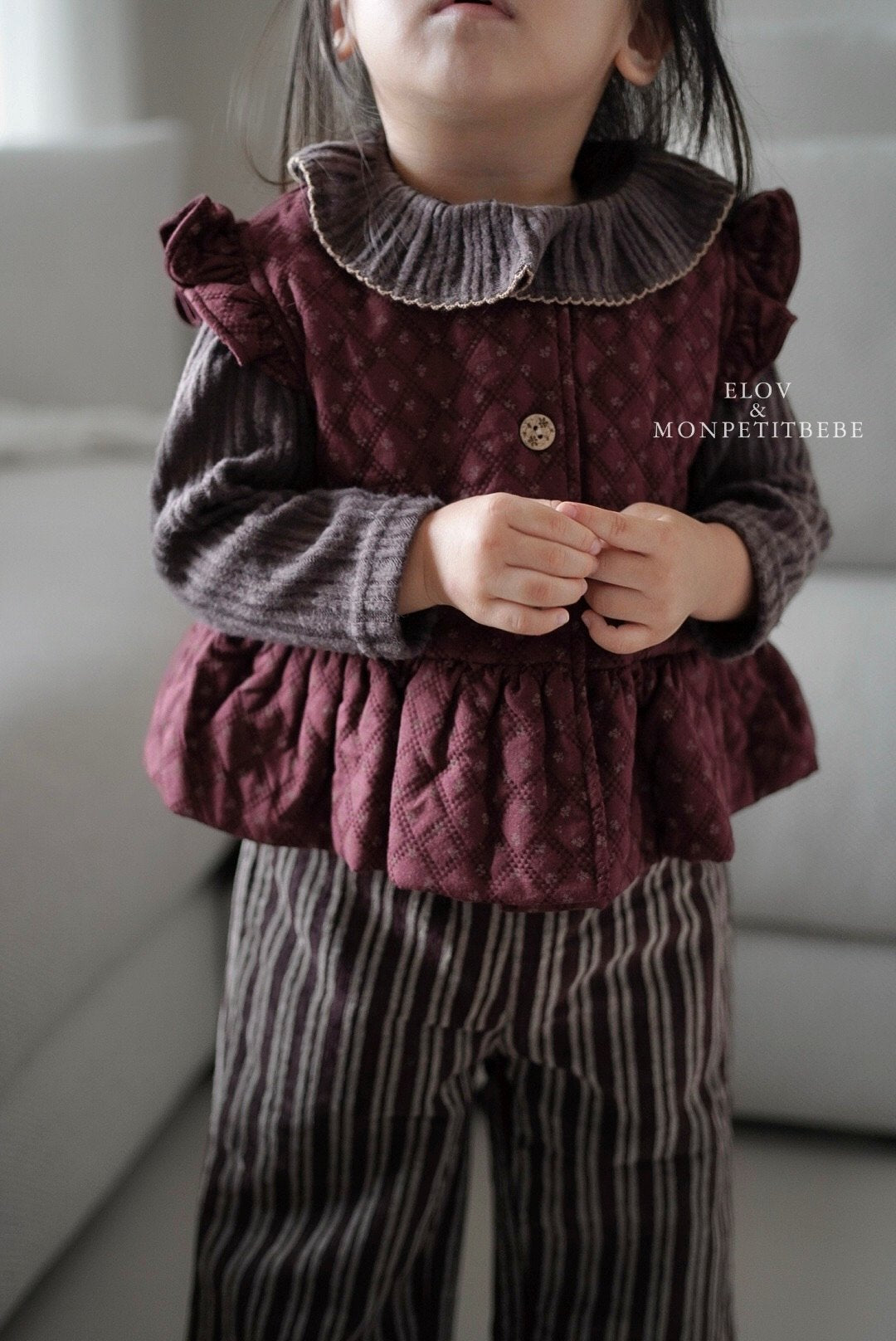 ［Mon petit bebe］Luane frill tee