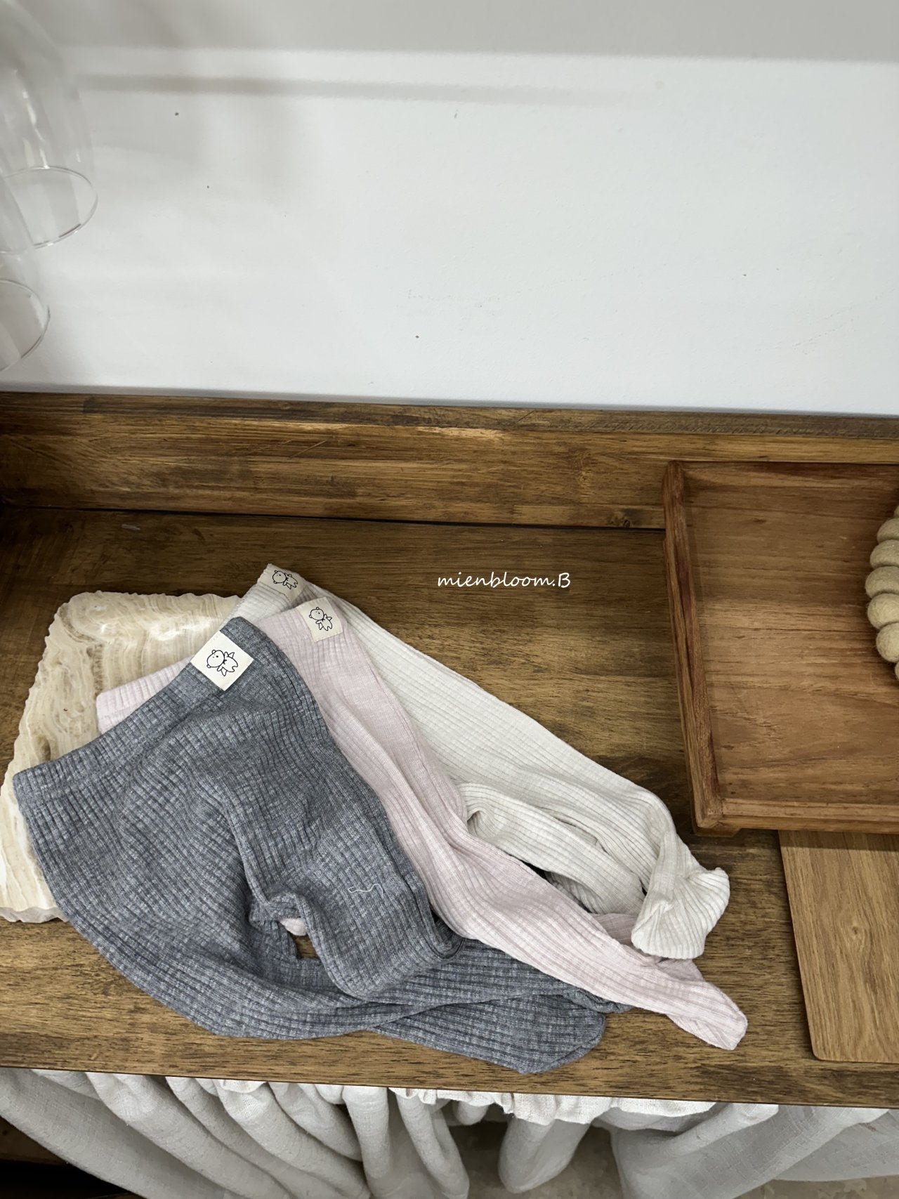 ［mienbloom.B］Rib bebe tights (baby)