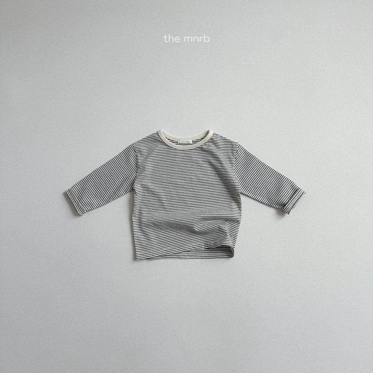 [minirobe] Cocoa stripe tee