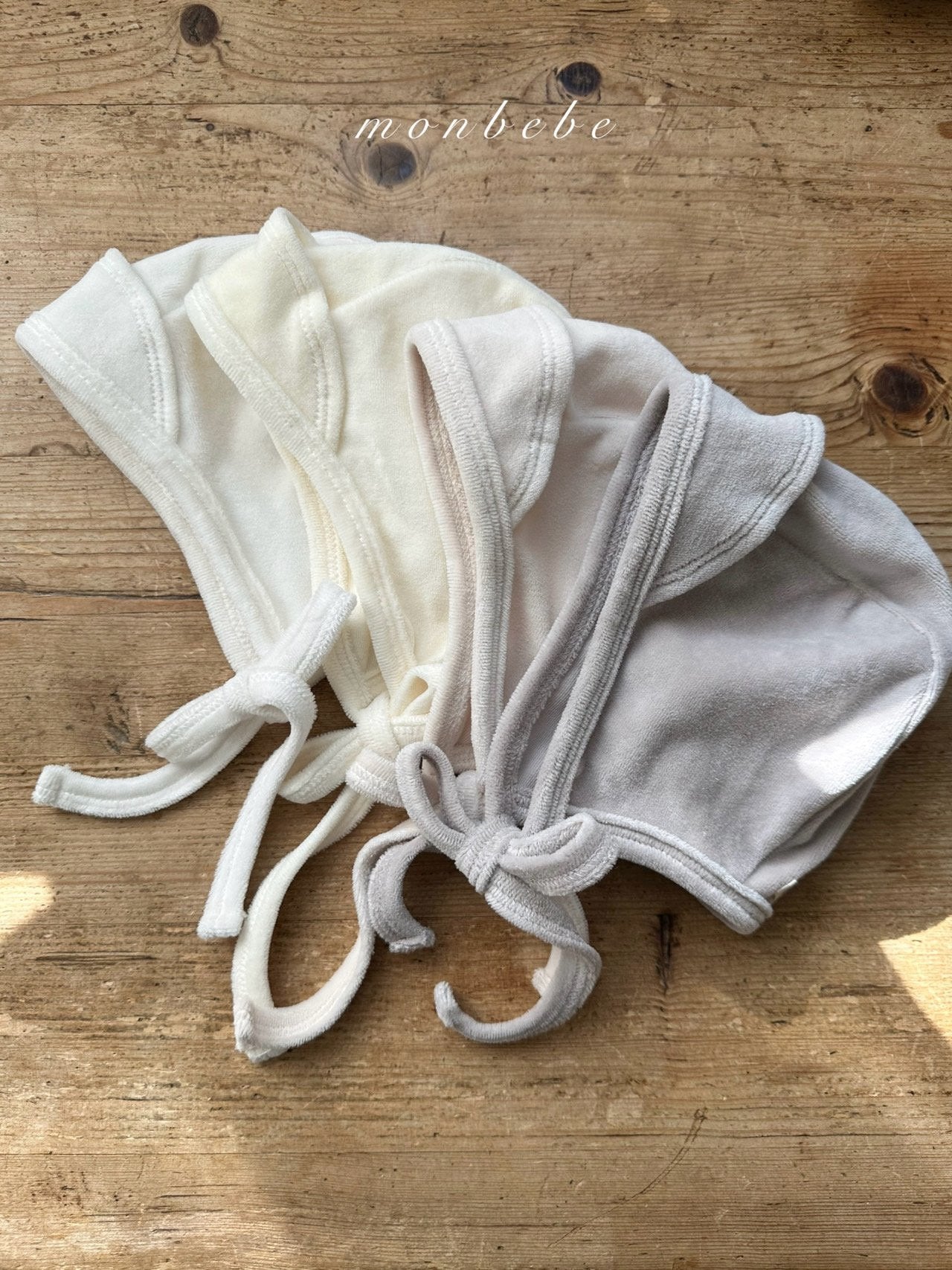 ［monbebe］Cotton velvet bonnet