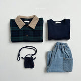 [minirobe] Side denim pants