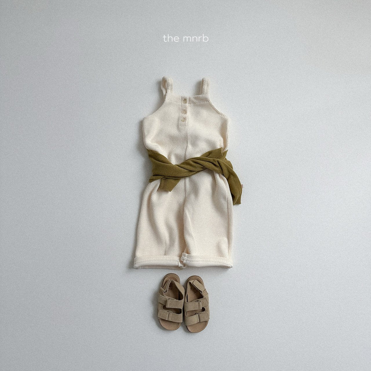 [minirobe] Curly suspenders jumpsuit