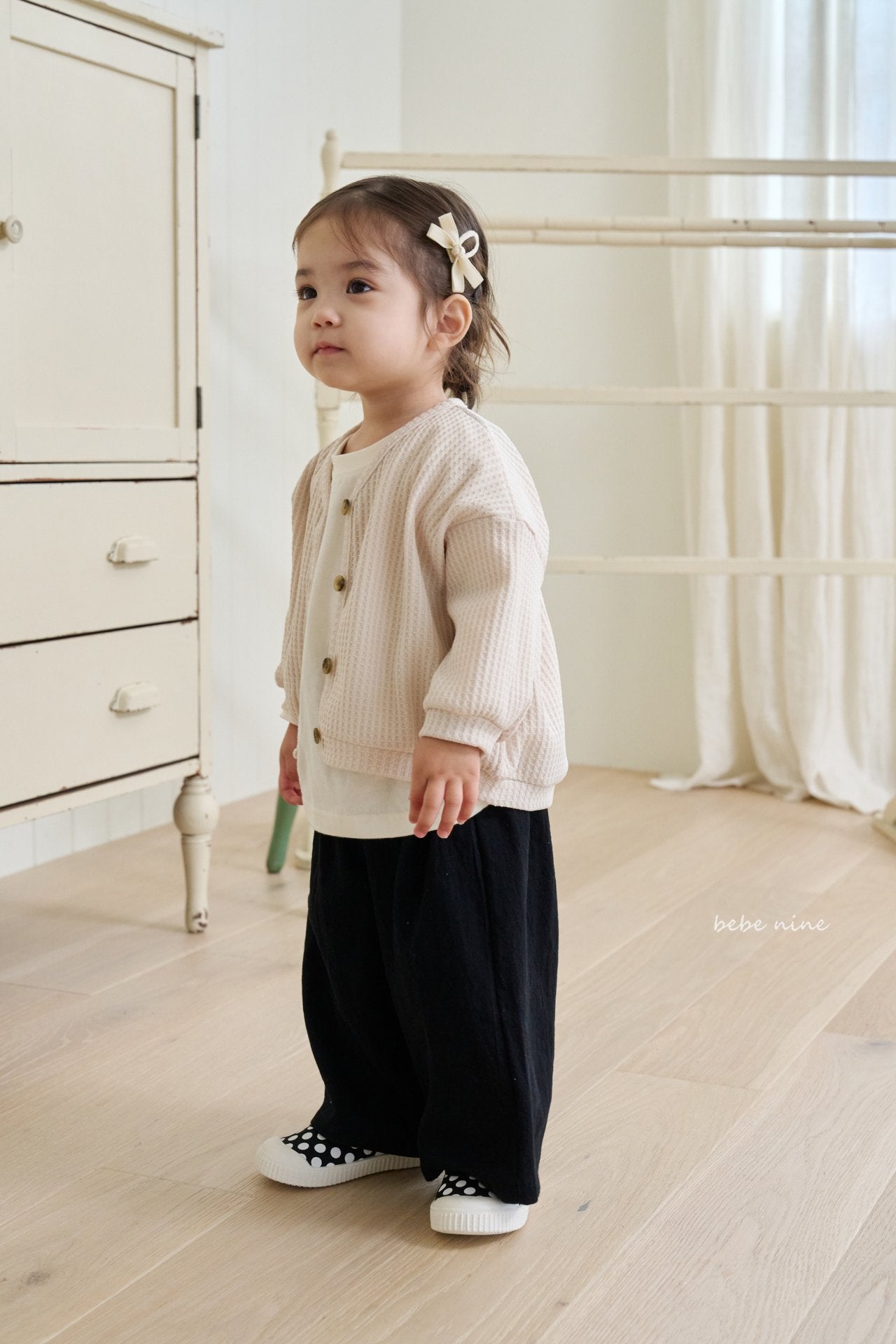 ［bebenine］Coco Waffle Cardigan