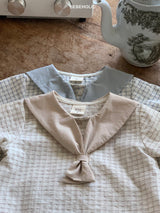 ［bebe holic］Sailor marin check blouse