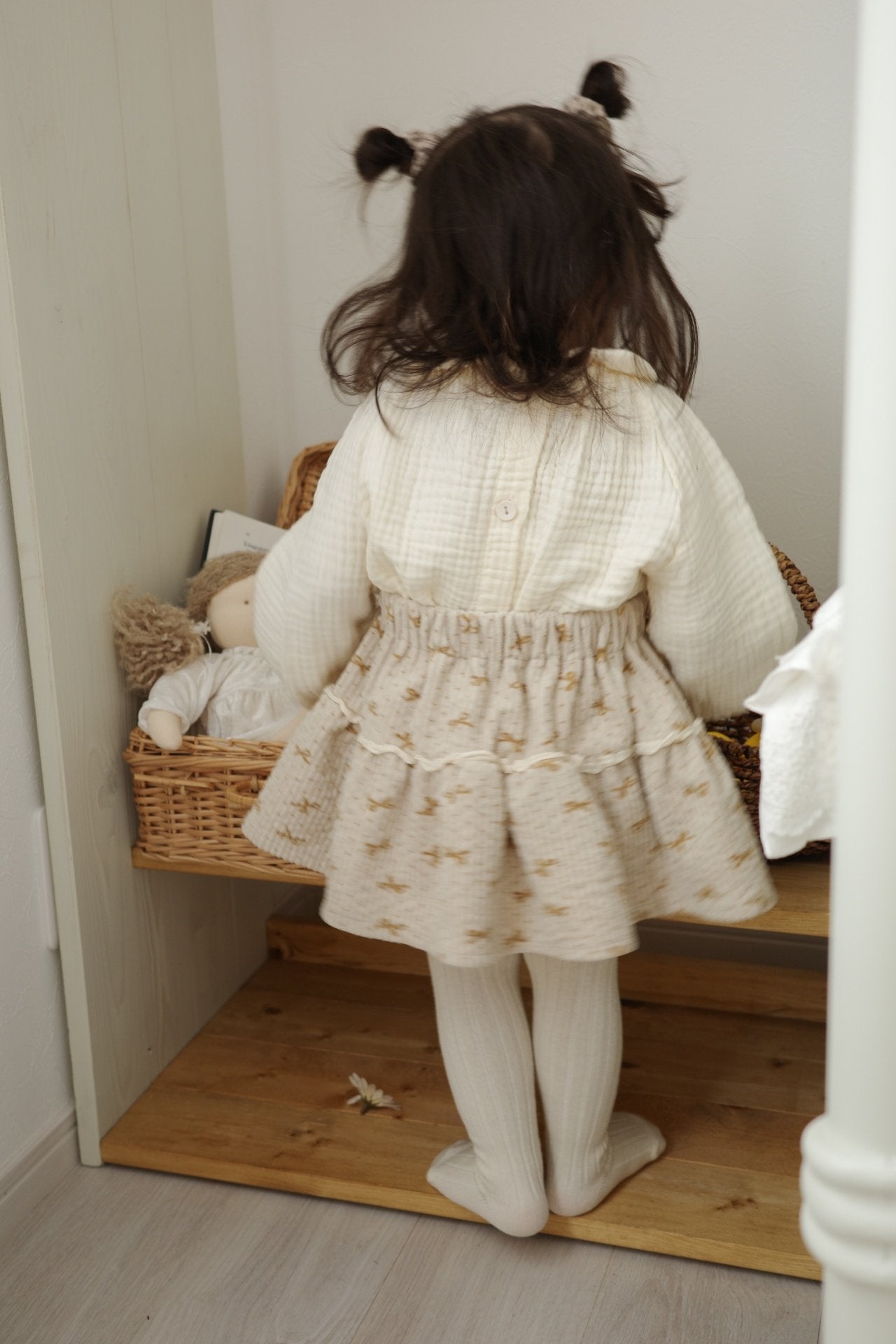 ［mimi market］Ribbon cancan skirt