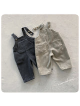 ［nunubiel］Corduroy suspender pants