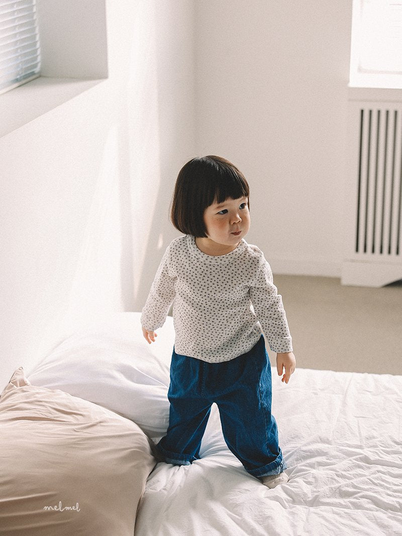 ［MELMEL］Loose fit denim pants