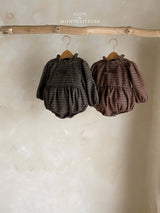 ［Mon petit bebe］Monde check ribbon suit