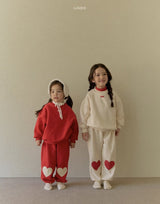 ［LINDO］Big heart jogger pants