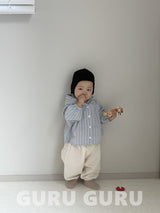 ［guru guru］Stripe hood shirt (baby & kids)