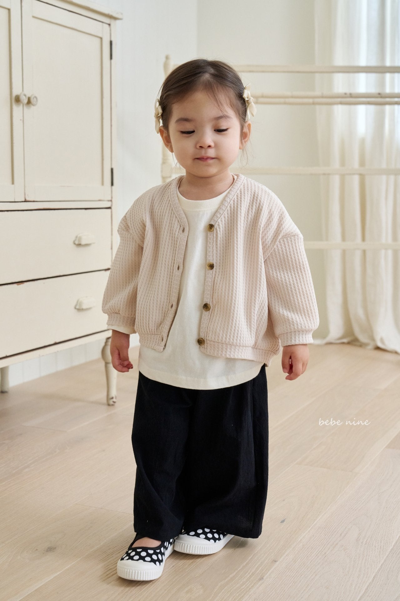 ［bebenine］Coco Waffle Cardigan