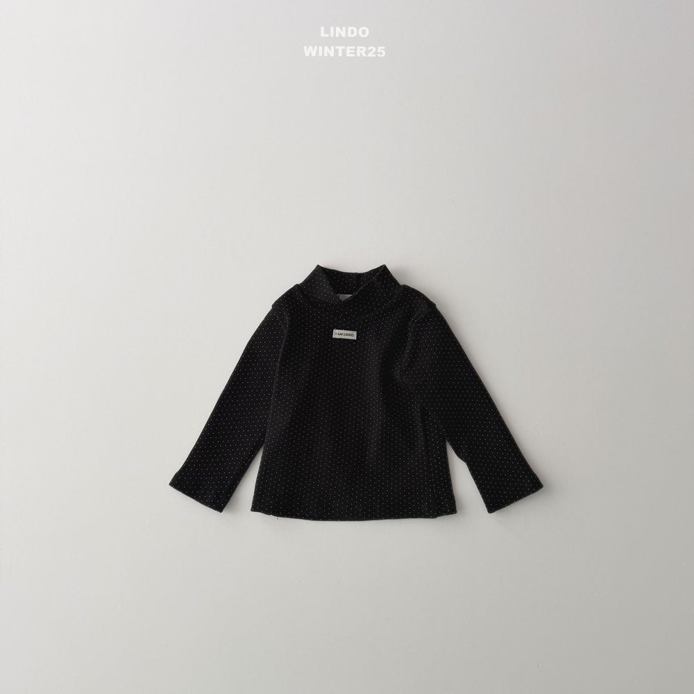 ［LINDO］Petit dot turtleneck tops