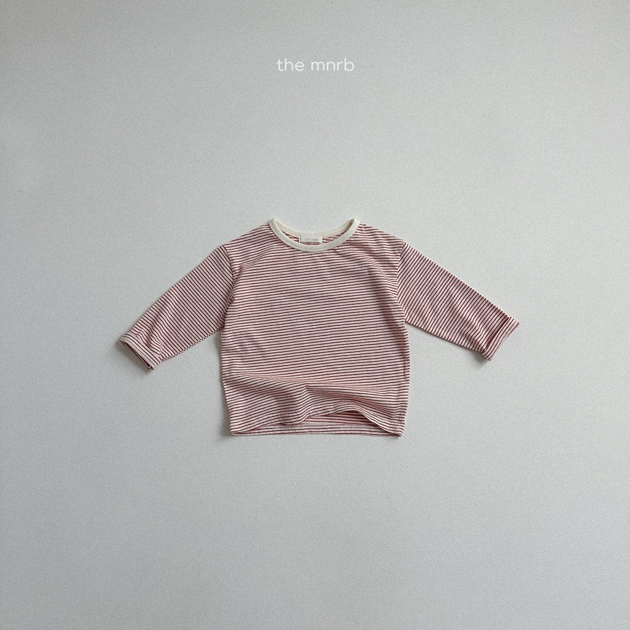 [minirobe] Cocoa stripe tee