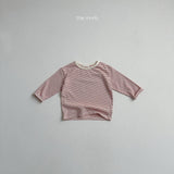 [minirobe] Cocoa stripe tee