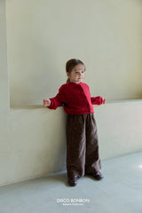 ［DISCO BONBON］Flower corduroy wide pants