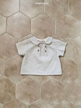 ［bebe holic］Mild double button blouse
