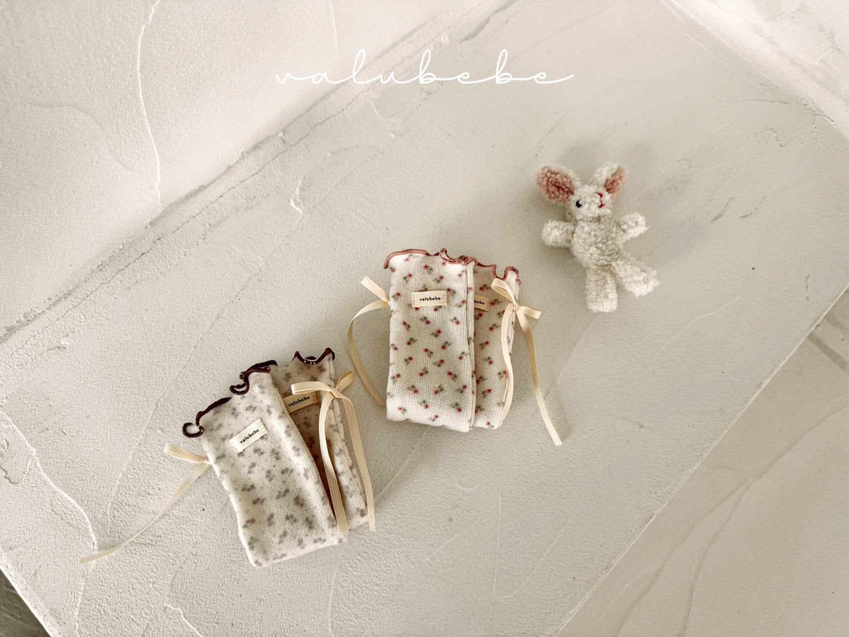 ［valubebe］Floral ribbon socks (baby)
