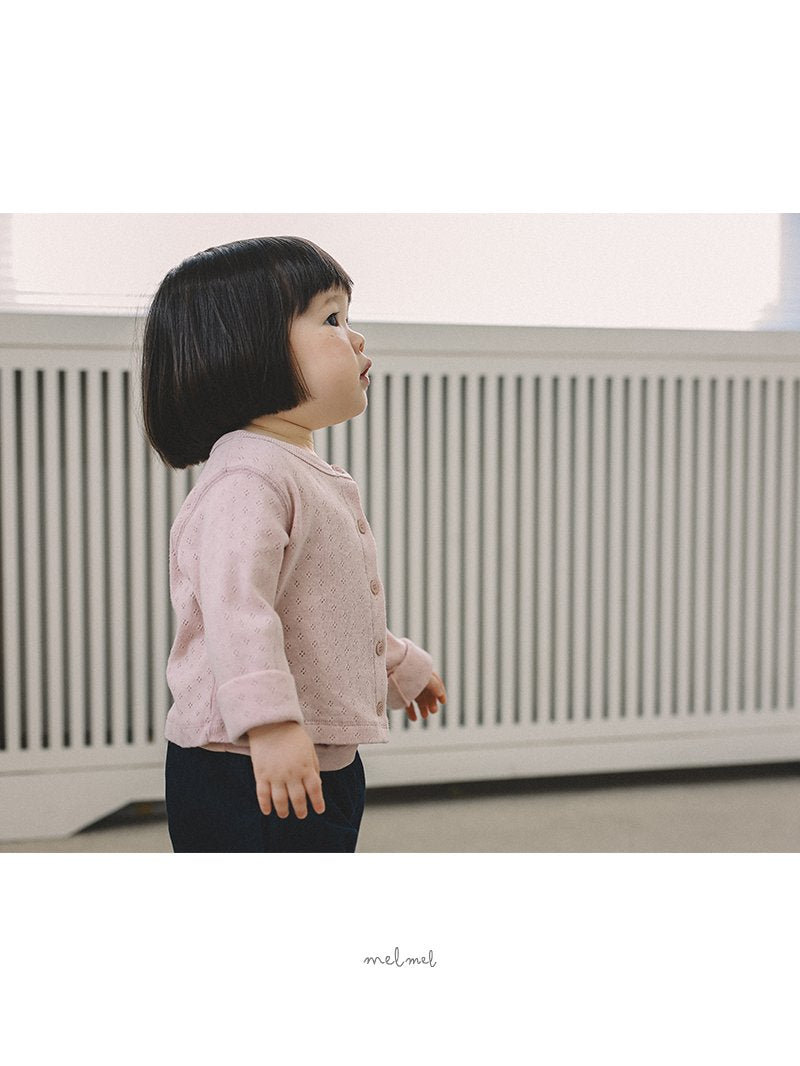 ［MELMEL］Eyelet cardigan