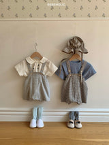 ［bebe holic］Roen check suspender pants