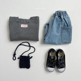 [minirobe] Side denim pants