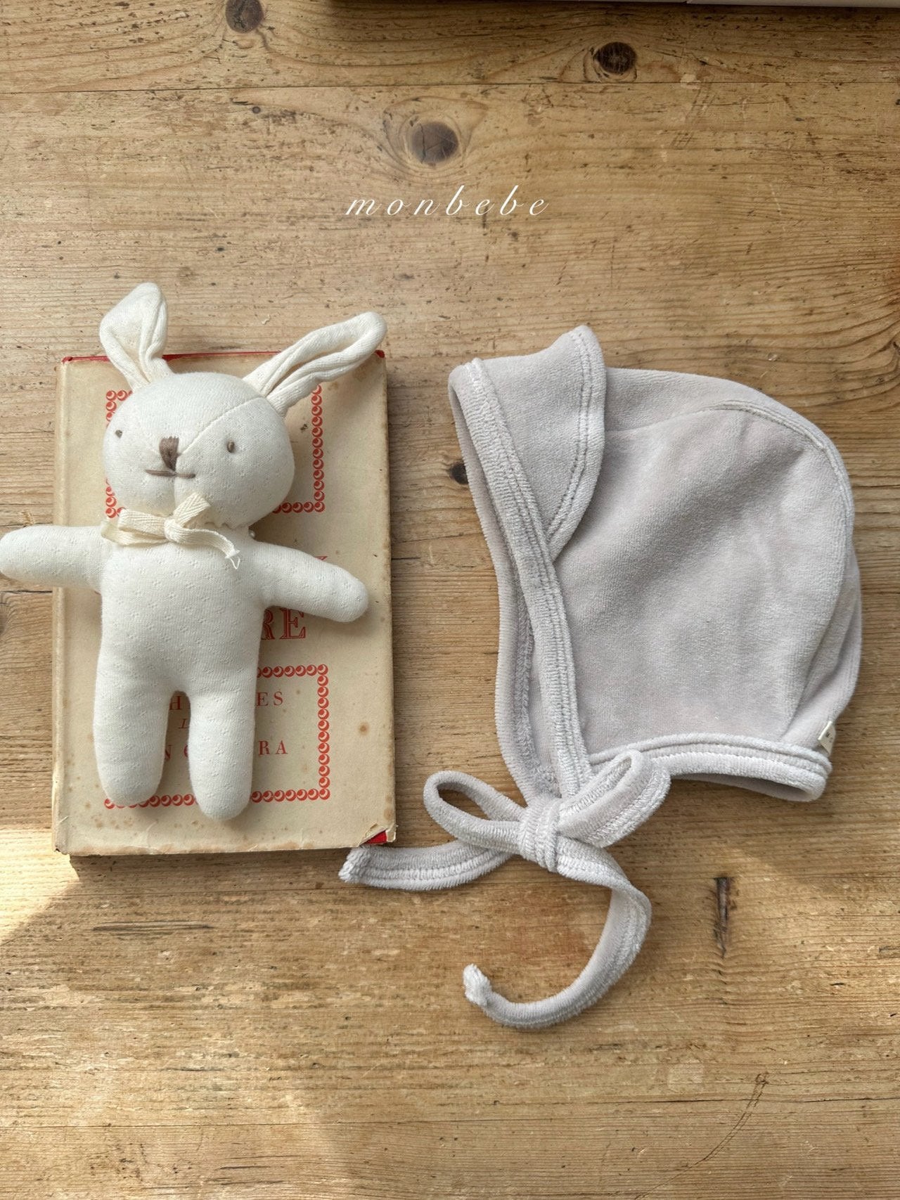 ［monbebe］Cotton velvet bonnet