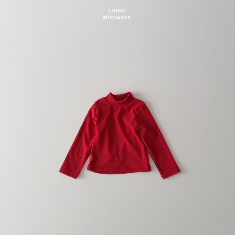 ［LINDO］Basic half neck tee