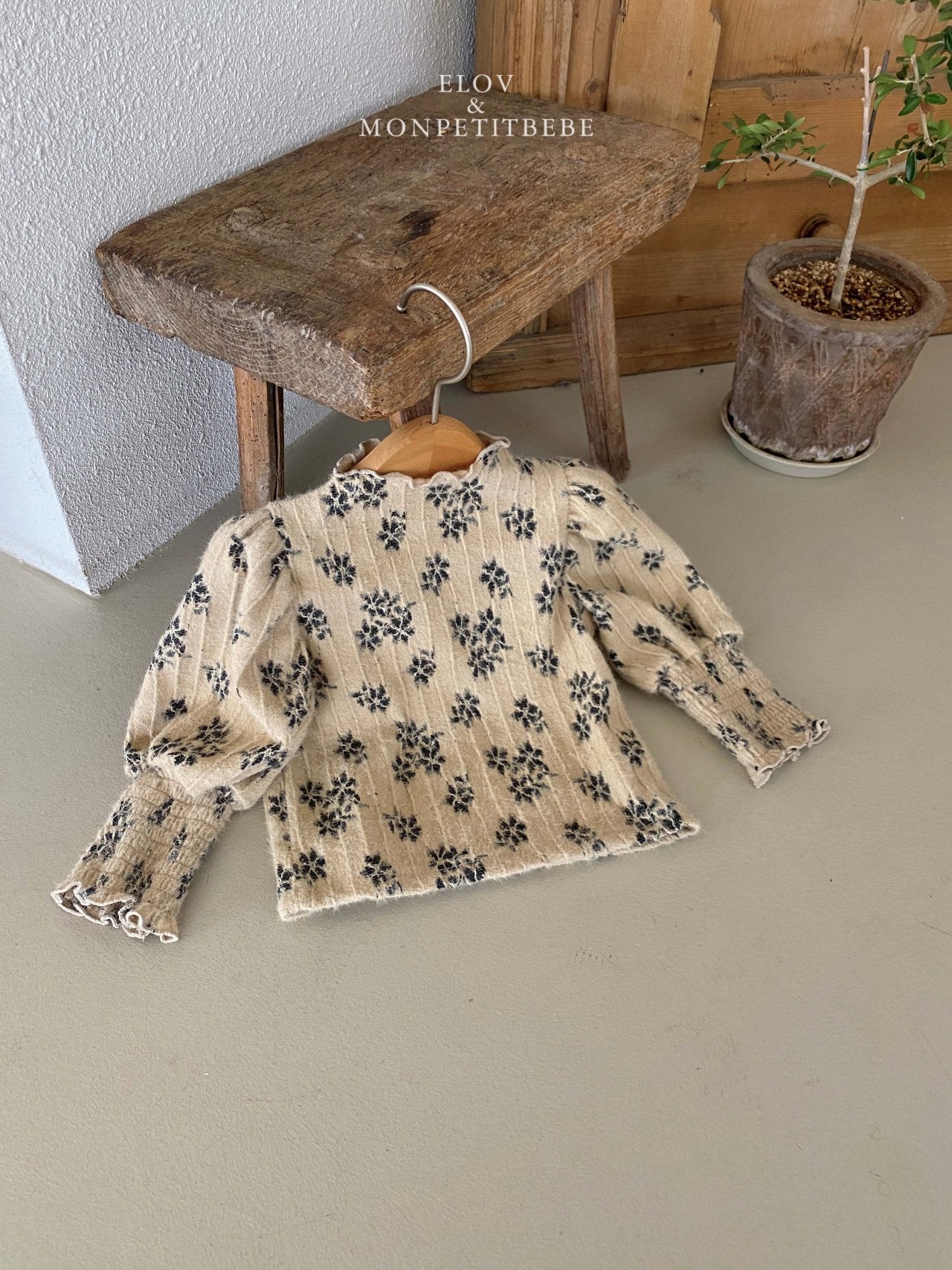 ［Mon petit bebe］Maren smock tee