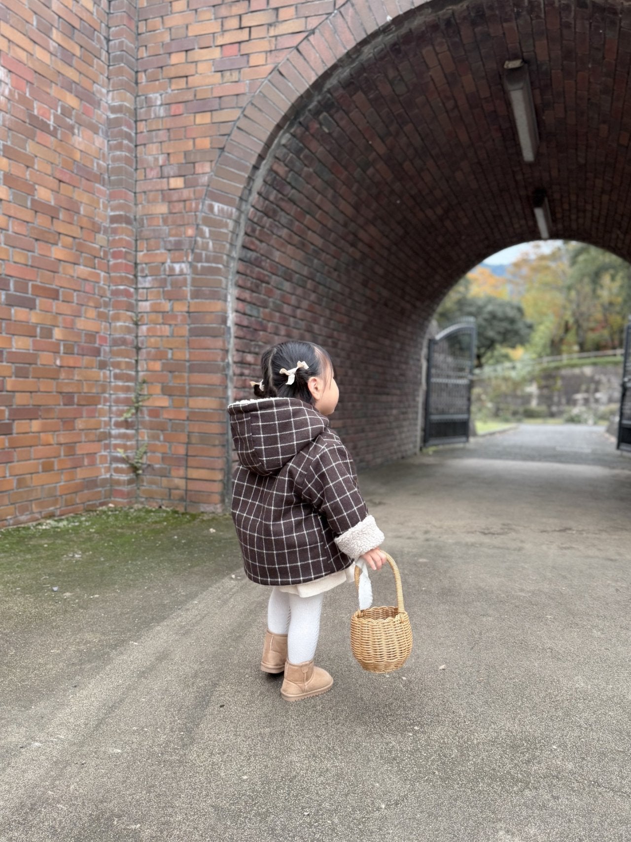 ［mimi market］Check boa jumper