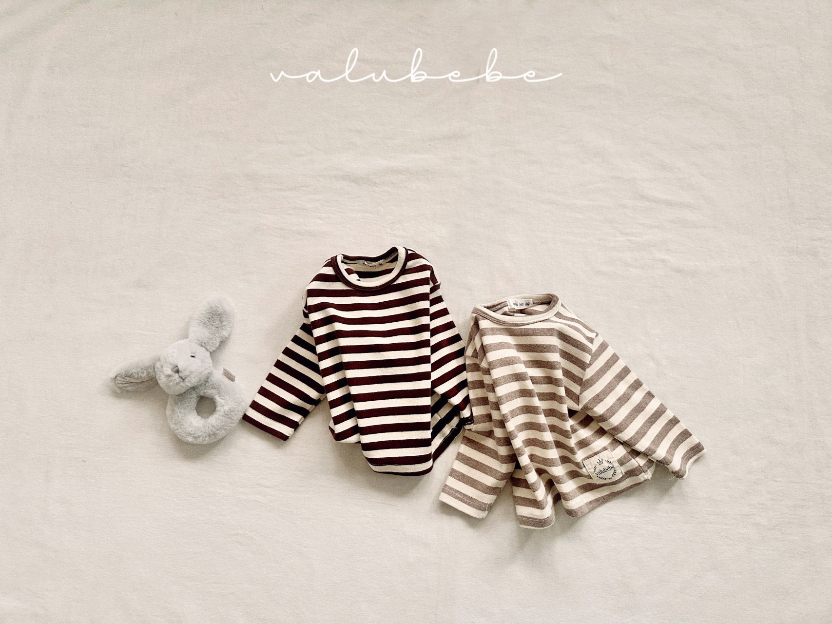 ［valubebe］Soft stripe tops (baby & kids)