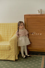 ［OREN］ Rose rib puff tops