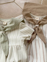 ［bebe holic］Stripe sailor rompers