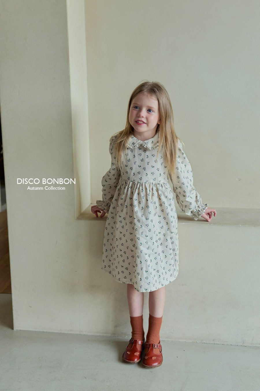 ［DISCO BONBON］Baba flower corduroy one-piece