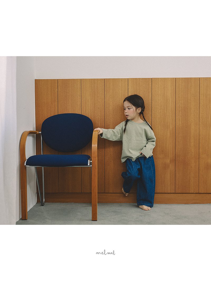 ［MELMEL］Loose fit denim pants