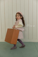 ［OREN］Rose padding vest & skirt set