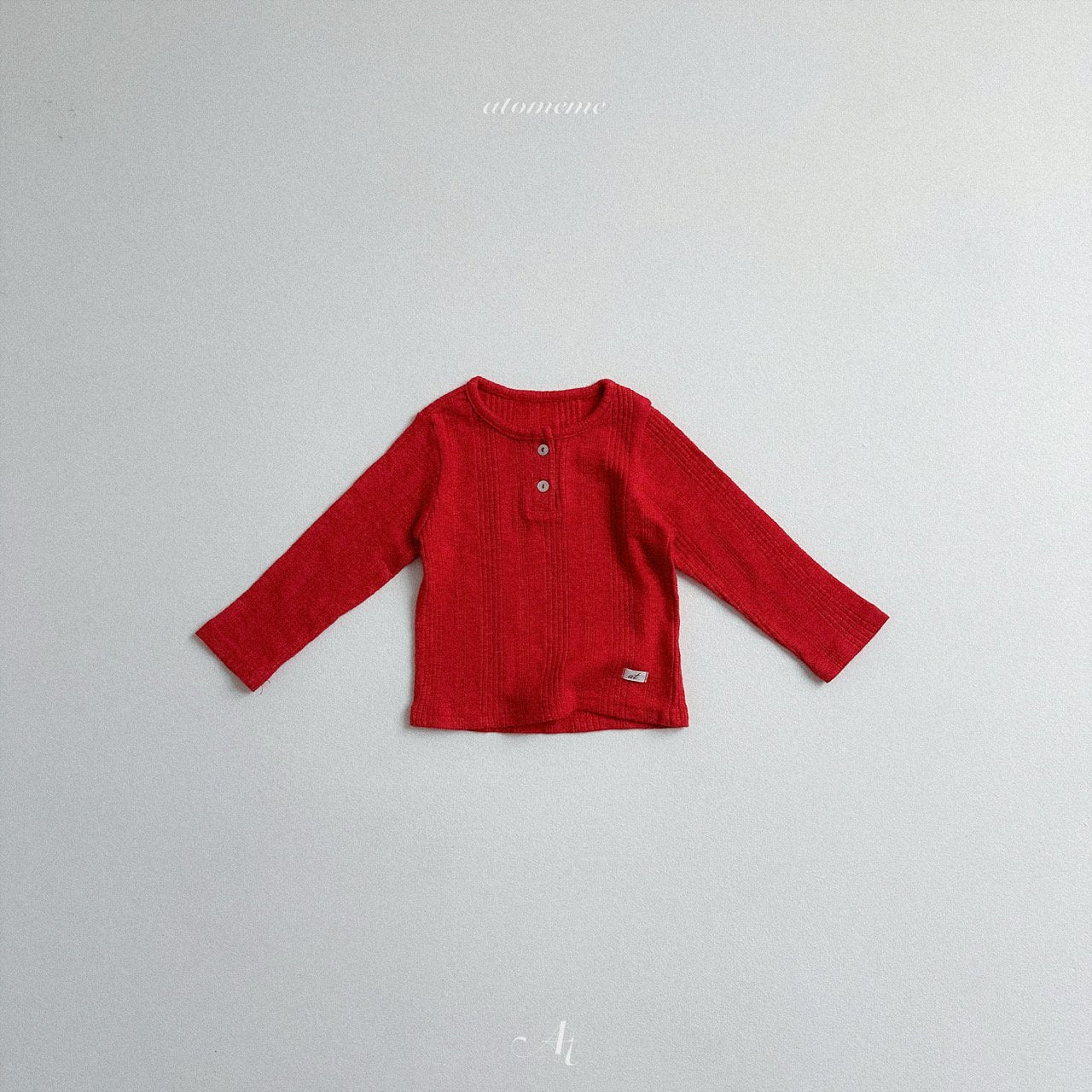 [atomeme] Creme ribbed tee
