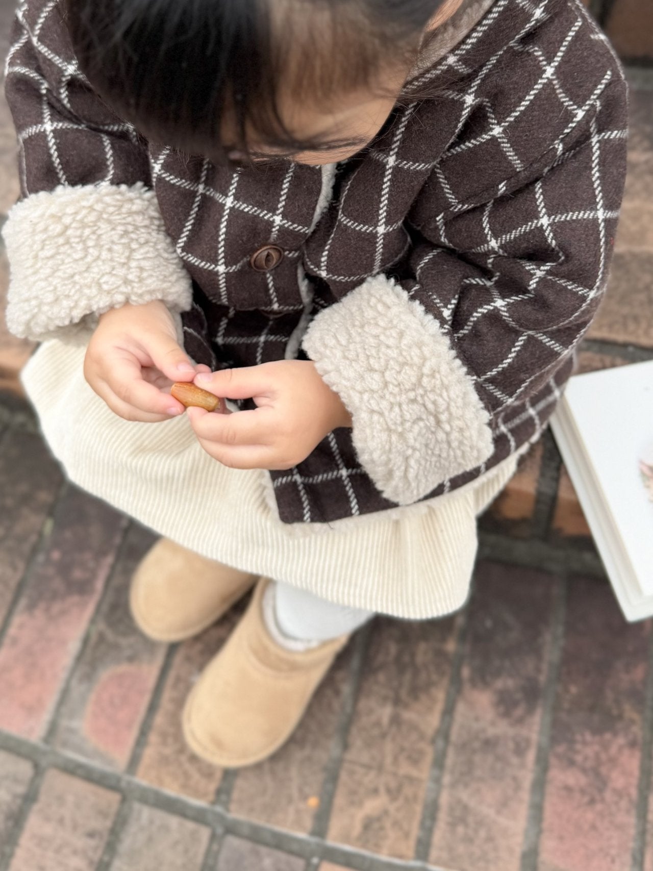 ［mimi market］Check boa jumper