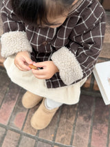 ［mimi market］Check boa jumper