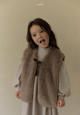 ［LINDO］Betty fur ribbon vest