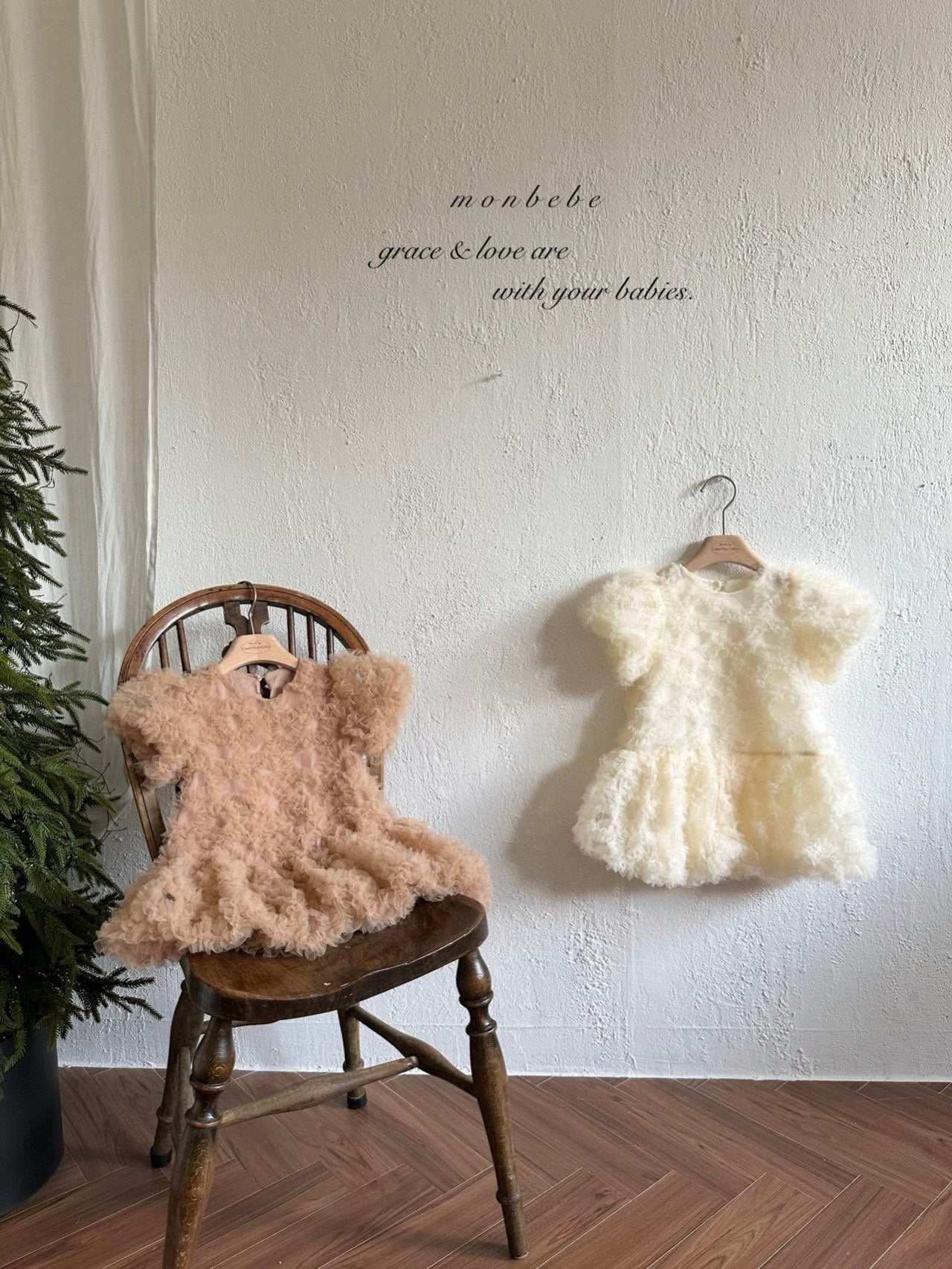 ［monbebe］Blanc shasha one-piece