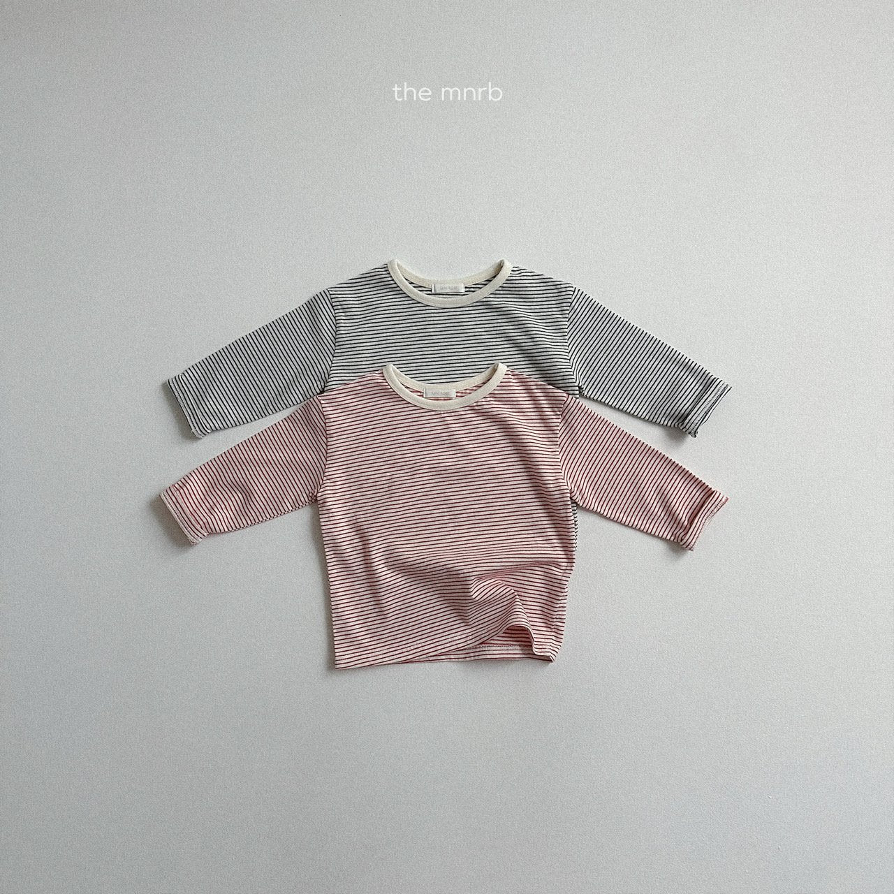 [minirobe] Cocoa stripe tee