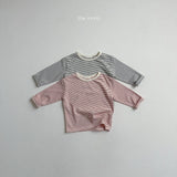 [minirobe] Cocoa stripe tee