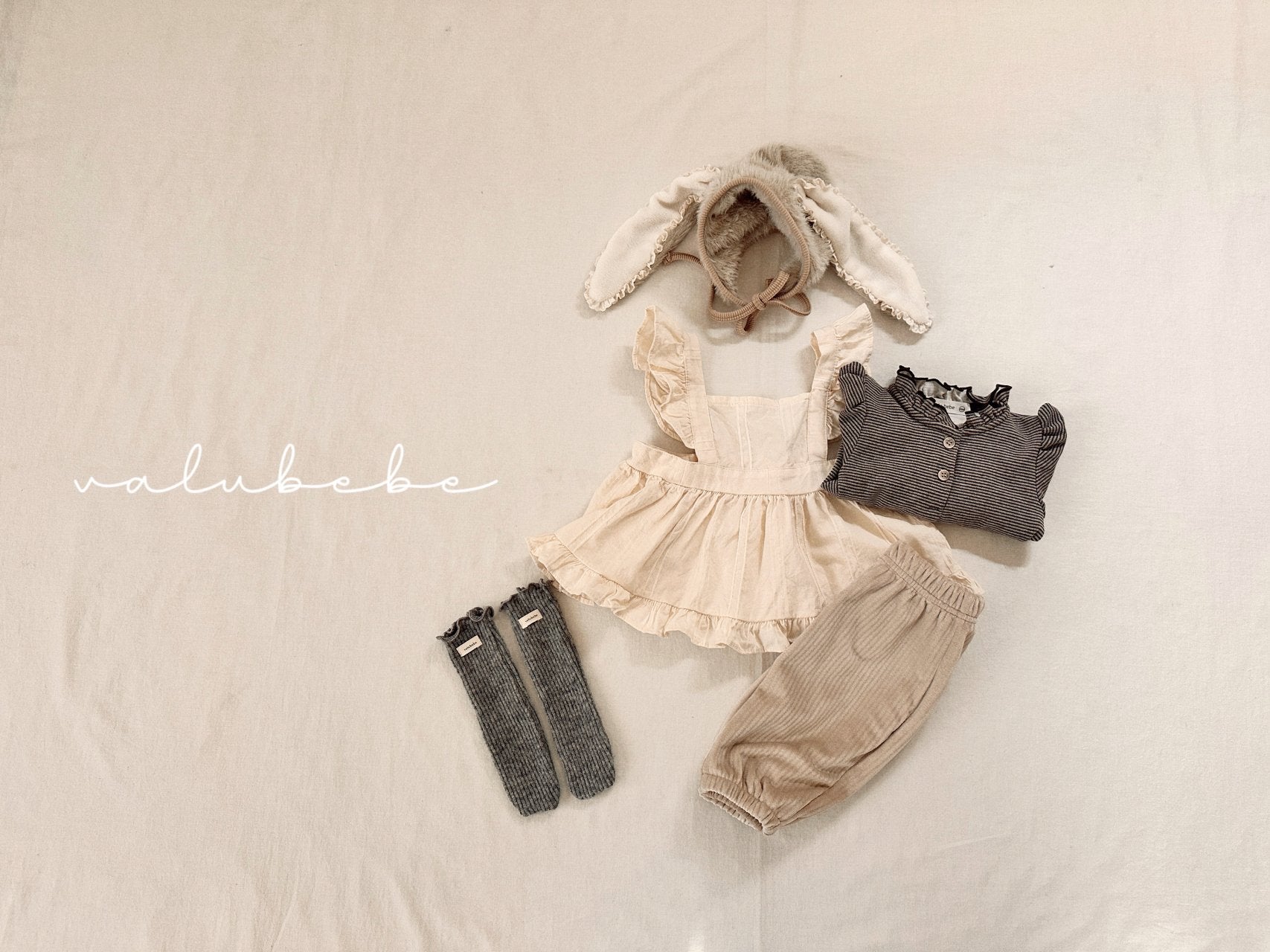 ［valubebe］Bunny fur bonnet (baby)