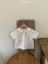 ［bebe holic］Mild double button blouse