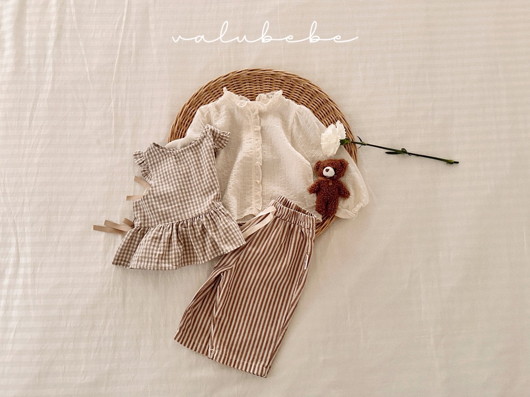 ［valubebe］Lena frill ribbon vest