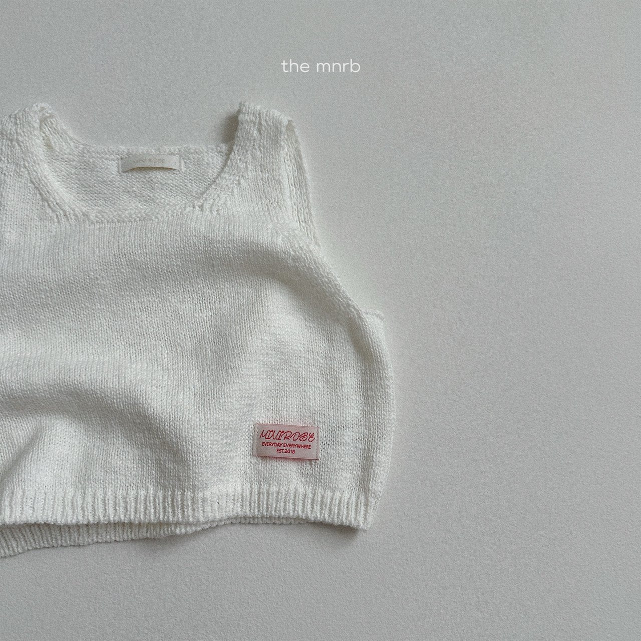 [minirobe] Square-neck knit vest