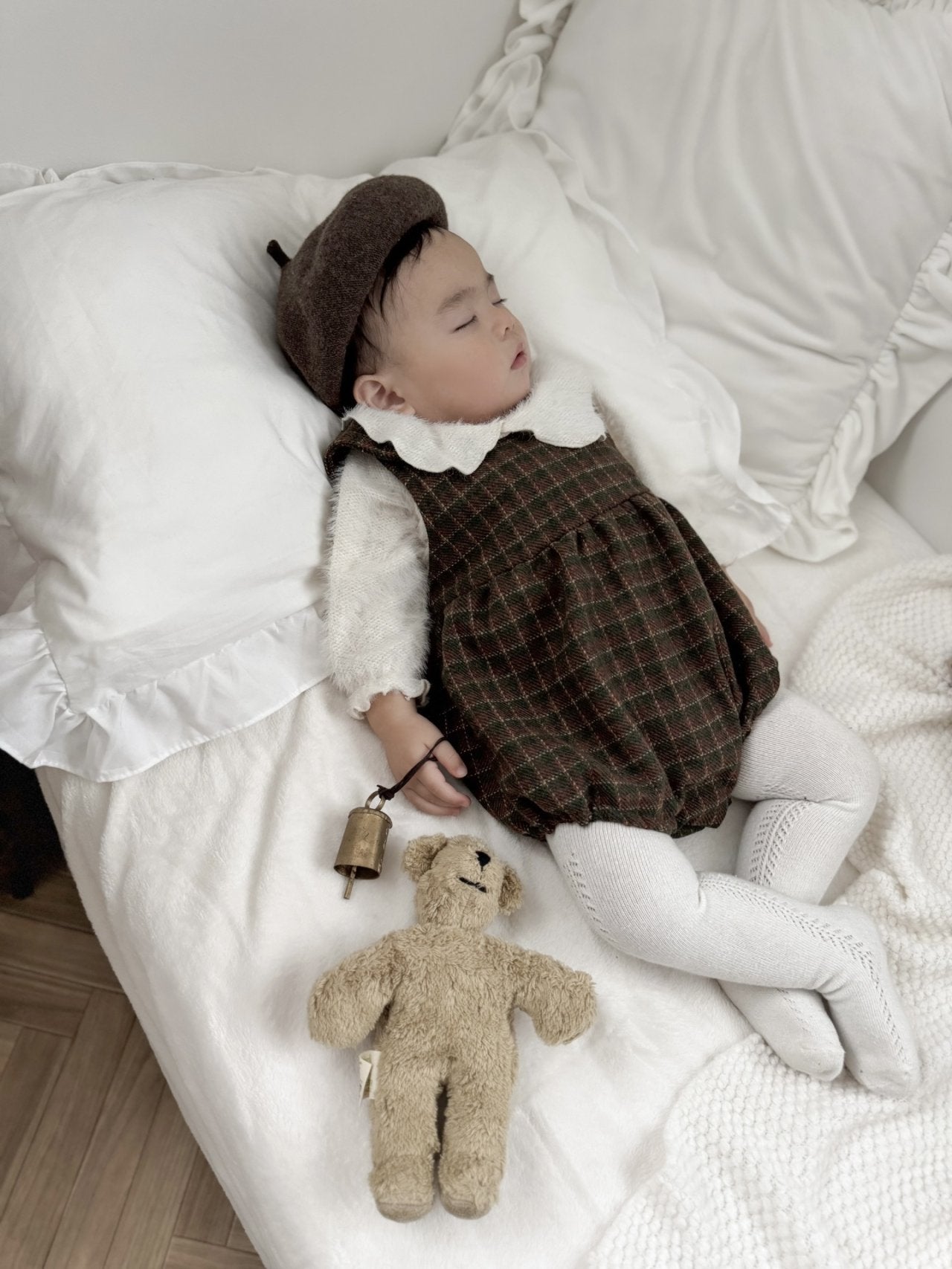 ［mimi market］Olly suspender rompers