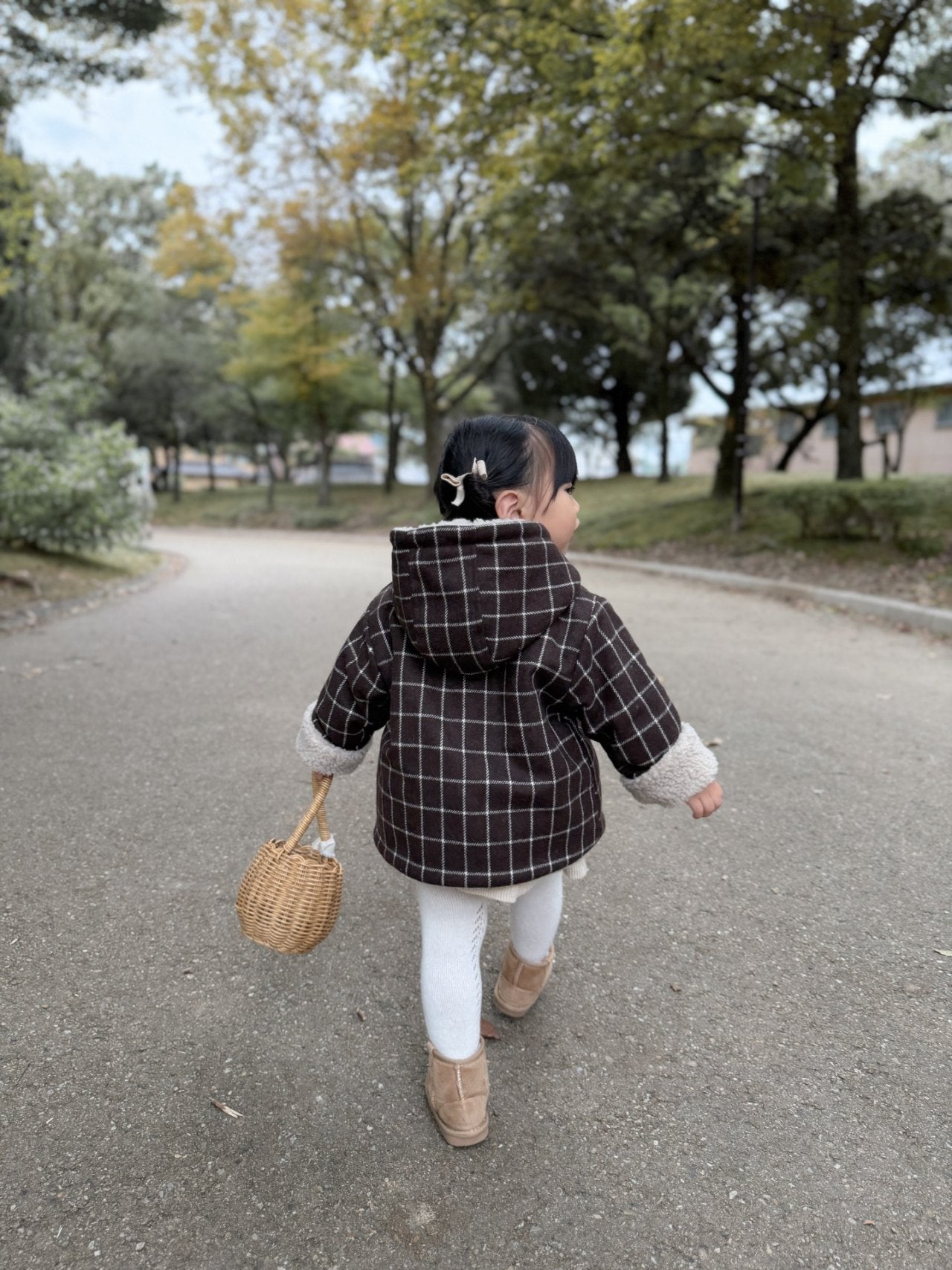 ［mimi market］Check boa jumper