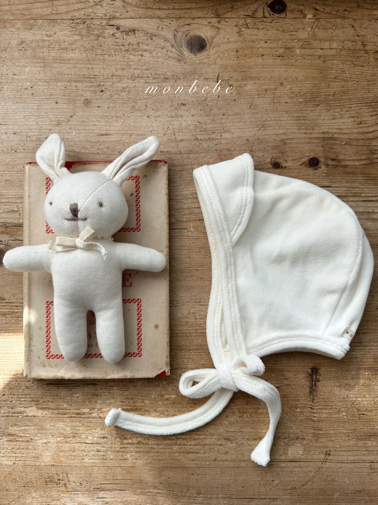 ［monbebe］Cotton velvet bonnet